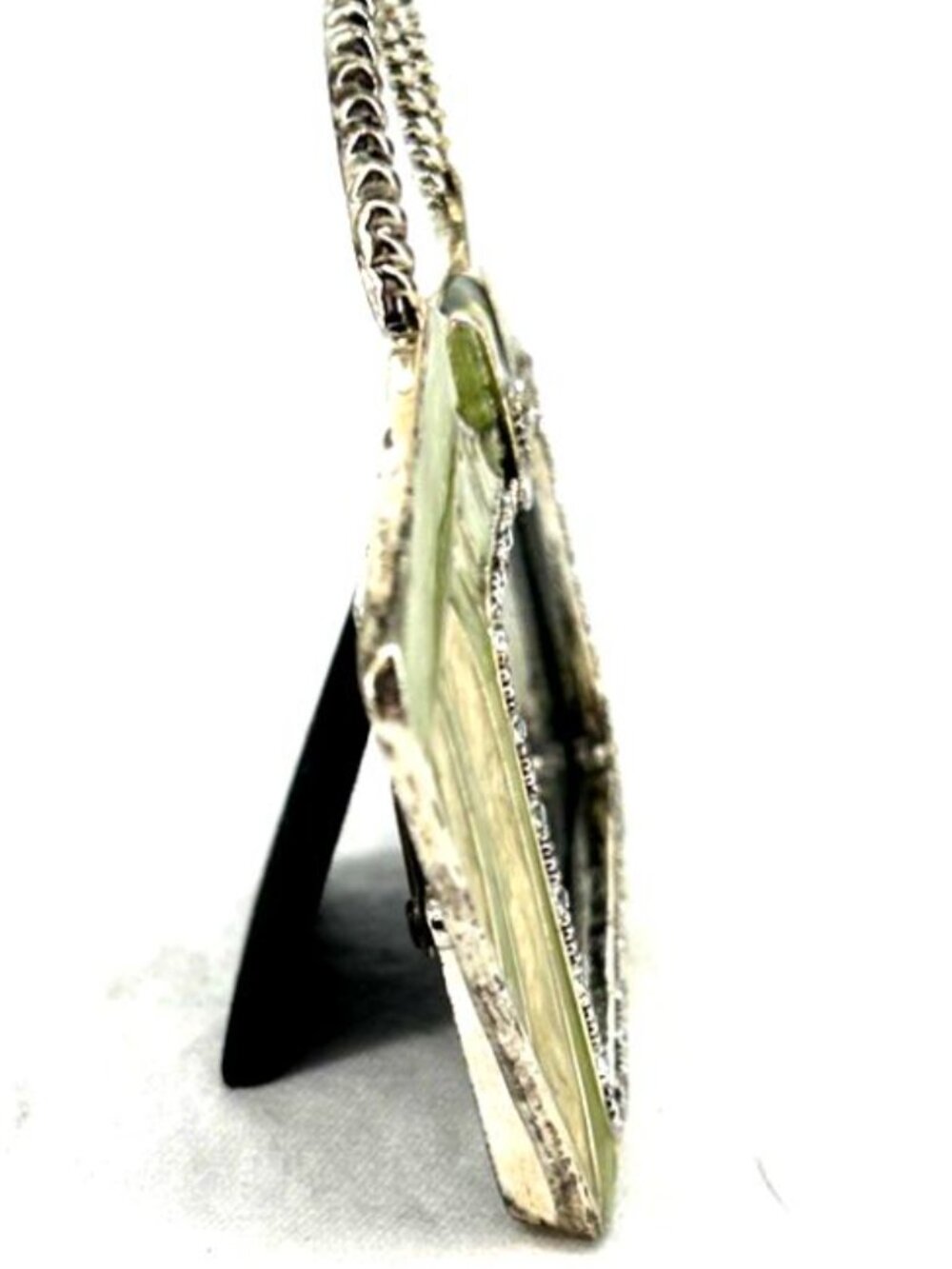Photo Frame Green Enamel Handbag Purse Shape 2 x 3" Tabletop - Picture 5 of 10